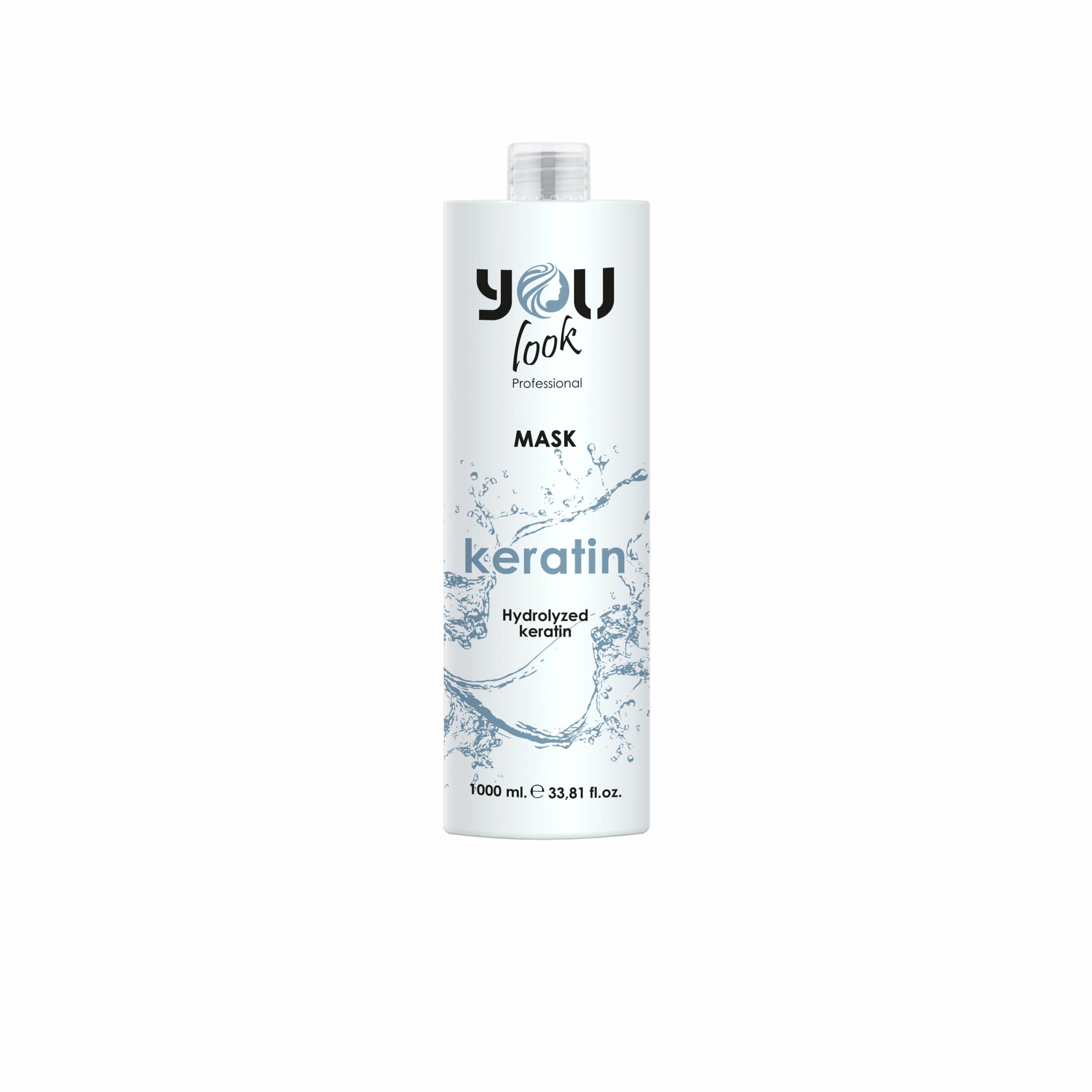 A8590V02_YOUlook_Keratin_mask_1L_3D_front-1 МАСКА З КЕРАТИНОМ ДЛЯ ВІДНОВЛЕННЯ ВОЛОССЯ - Зображення 1